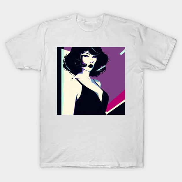 Ruby Luscious 80s Patrick Nagel T-Shirt by di-age7